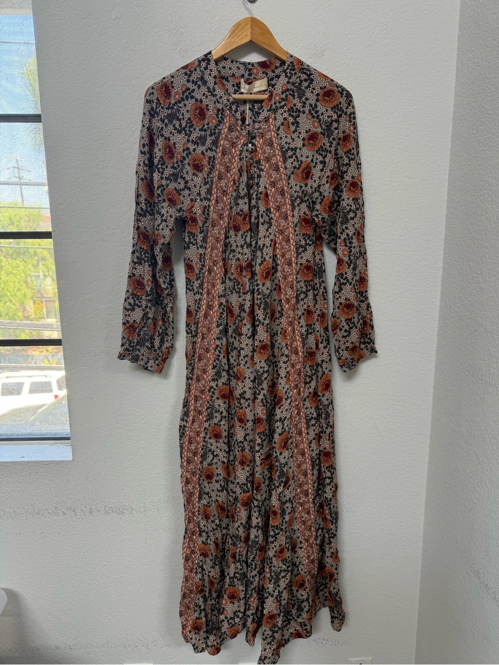 Natalie Martin Fiore Maxi Dress Vintage Flowers Slate NWT - Picture 4 of 7
